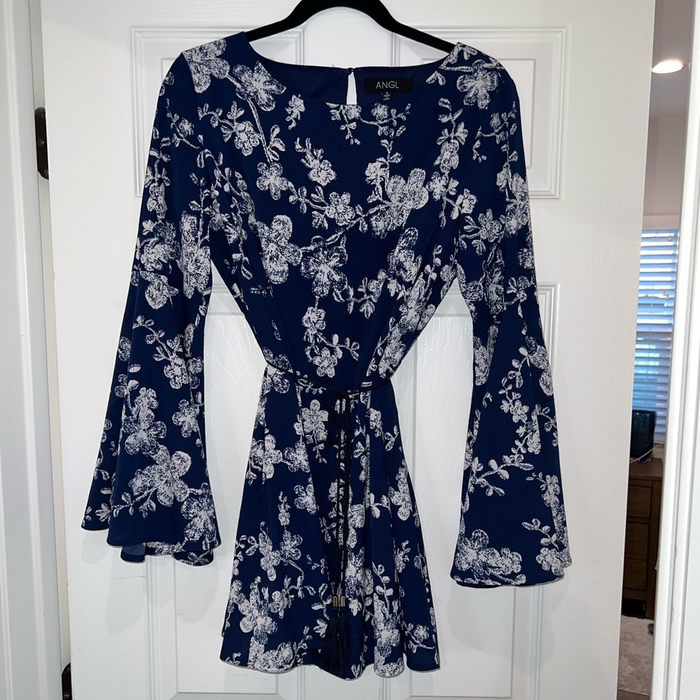 ANGL long sleeve flowy dress